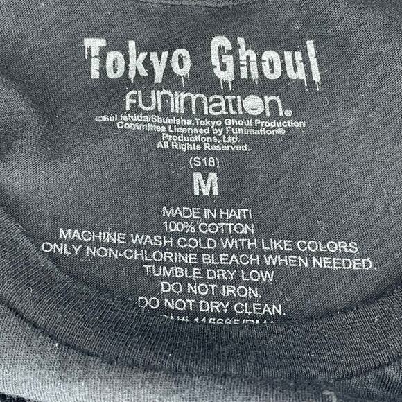 Funimation Black 100% Cotton Tokyo Ghoul Kaneki T-shirt Sz M - Picture 5 of 6